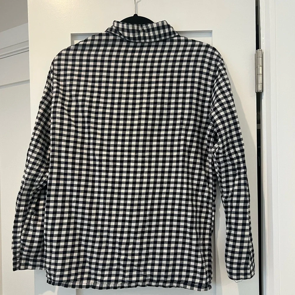 J. Crew Checked Pajama Button Down Top